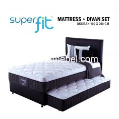 Multibeds Size 100  Neo Twin - Superfit / White - Black 